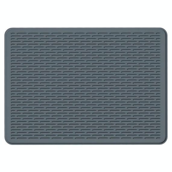Tappetino di protezione termica multifunzionale in silicone per piano cottura, 76 x 53 x 0,25 cm, sotto il lavello, per lo scarico (grigio scuro)