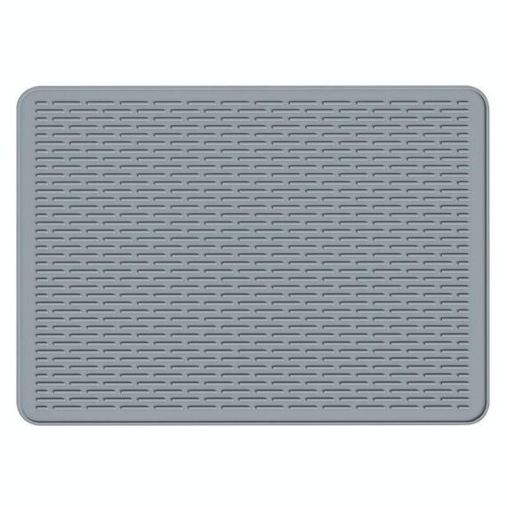 Tappetino di protezione termica multifunzionale in silicone per piano cottura, 76 x 53 x 0,25 cm, sotto il lavello, per lo scarico (grigio chiaro)