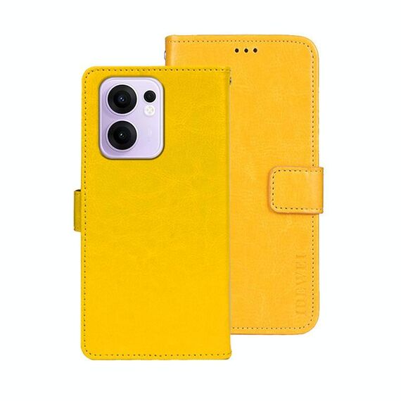Per OPPO Reno13 F 5G idewei Crazy Horse Texture Custodia in pelle per telefono (giallo)