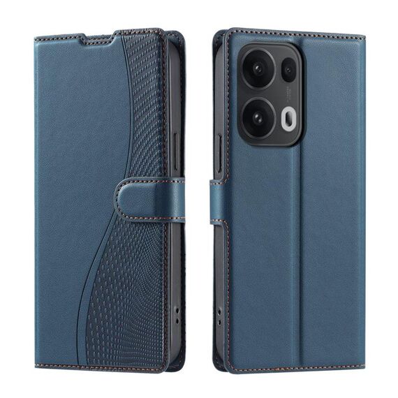 Per OPPO Reno13 Pro 5G Voltage Custodia per telefono in pelle ultrasottile a pois (blu)
