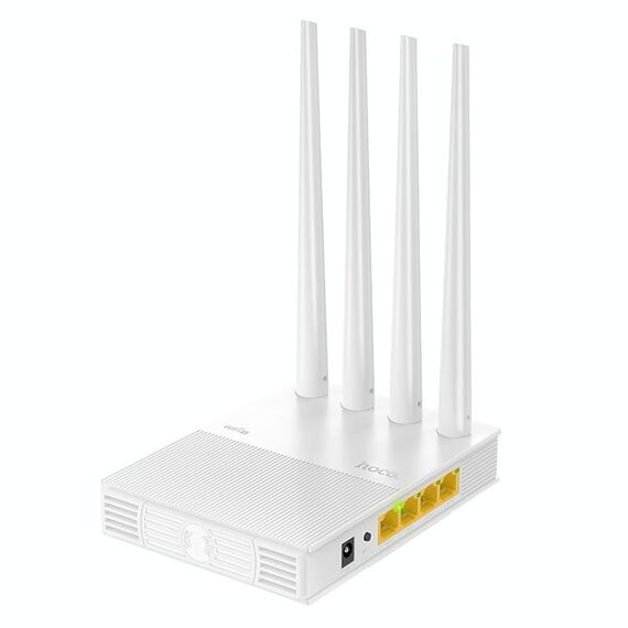 Router wireless WiFi 5 a doppia banda 2.4G/5G hoco HI31, 4 antenne, spina: spina UE (bianco)