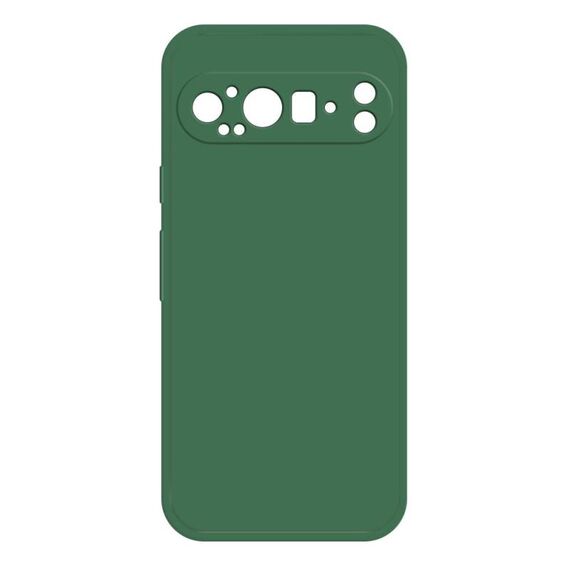 Per Google Pixel 9 Pro Custodia per telefono in silicone liquido imitazione (verde scuro)