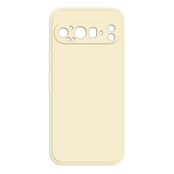 Per Google Pixel 9 Pro Custodia per telefono in silicone liquido imitazione (bianco)