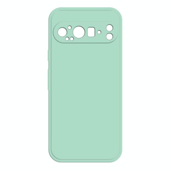 Per Google Pixel 9 Pro Custodia per telefono in silicone liquido imitazione (ciano chiaro)