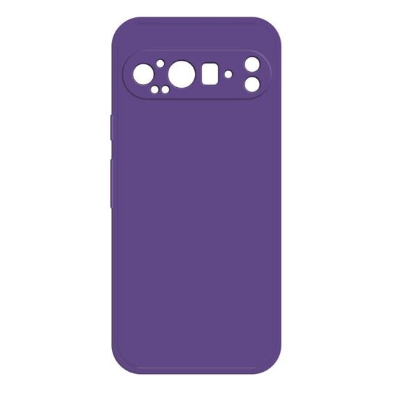 Per Google Pixel 9 Pro Custodia per telefono in silicone liquido imitazione (viola scuro)