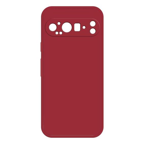 Per Google Pixel 9 Pro Custodia per telefono in silicone liquido imitazione (rosso scuro)