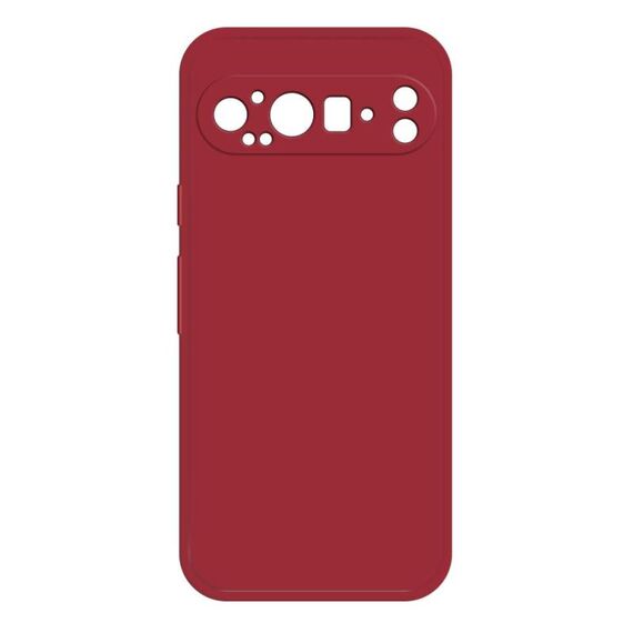 Per Google Pixel 9 Pro XL Custodia per telefono in silicone liquido imitazione (rosso scuro)