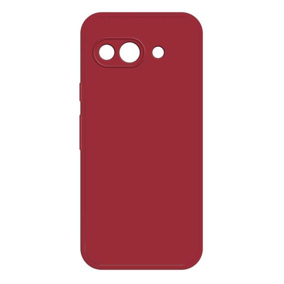 Per Google Pixel 9a Custodia per telefono in silicone liquido imitazione (rosso scuro)