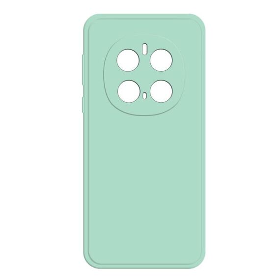 Custodia per telefono in silicone liquido imitazione per Honor Magic7 Pro (ciano chiaro)