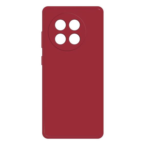 Per OnePlus 13R Custodia per telefono in silicone liquido imitazione (rosso scuro)