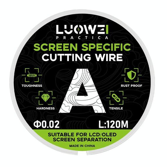 LUOWEI 120M Cell Phone LCD Screen Separation Line High Durezza Taglio Filo diamantato, Spec: A 0,02mm