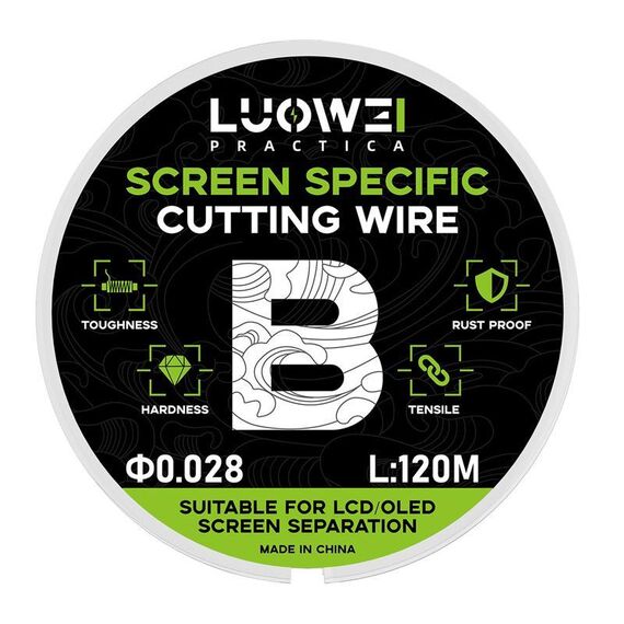 LUOWEI 120M Cell Phone LCD Screen Separation Line High Durezza Taglio Filo diamantato, Spec: B 0,028mm