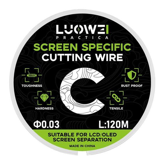 LUOWEI 120M Cell Phone LCD Screen Separation Line High Durezza Taglio Filo diamantato, Spec: C 0,03mm