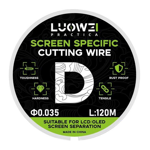 LUOWEI 120M Cell Phone LCD Screen Separation Line High Durezza Taglio Filo diamantato, Spec: D 0,035mm