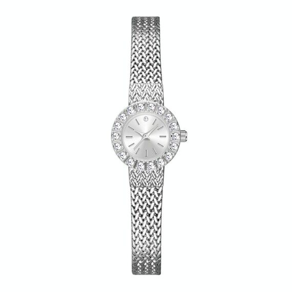 BS Bee Sister Orologio al quarzo elegante, leggero, di lusso, temperamento, antico, da donna, regalo di festa (argento classico)