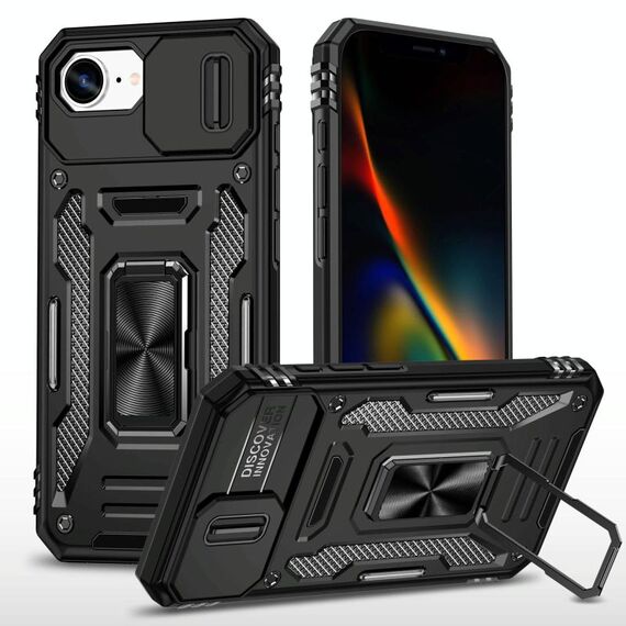 Per iPhone 16e Custodia protettiva per fotocamera in PC + TPU (nero)