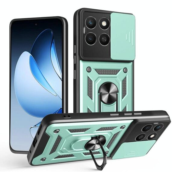 Per Honor X8c 4G Custodia per fotocamera scorrevole TPU+PC Custodia per telefono (verde)