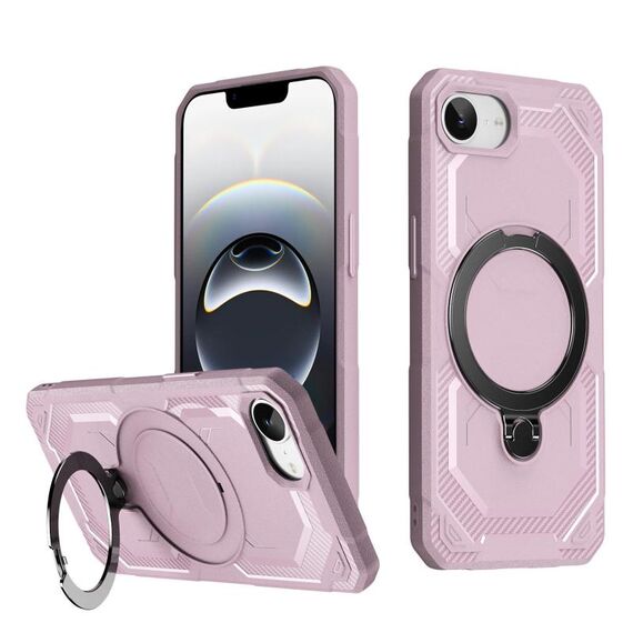 Per iPhone 16e Custodia per telefono con supporto MagSafe satinato (rosa)