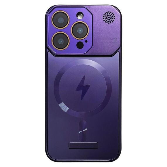Per iPhone 15 Pro Max Custodia per telefono PC magnetica MagSafe senza cornice per aromaterapia (viola)