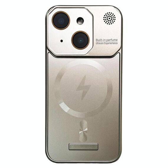 Per iPhone 14 Plus Custodia per telefono PC magnetica MagSafe per aromaterapia senza cornice (grigio titanio)