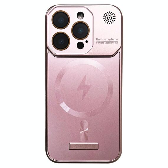 Per iPhone 14 Pro Custodia per telefono PC magnetica MagSafe per aromaterapia senza cornice (oro rosa)