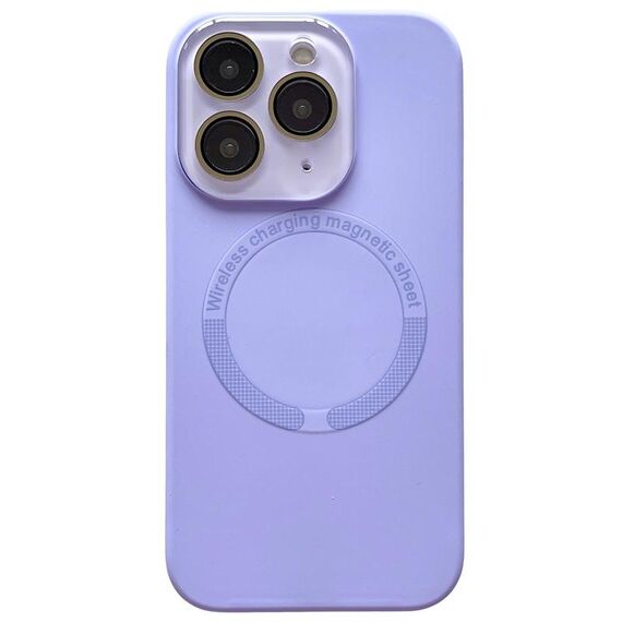 Per iPhone 11 Pro Custodia per telefono in silicone MagSafe con piccola finestra in vetro acrilico (viola)