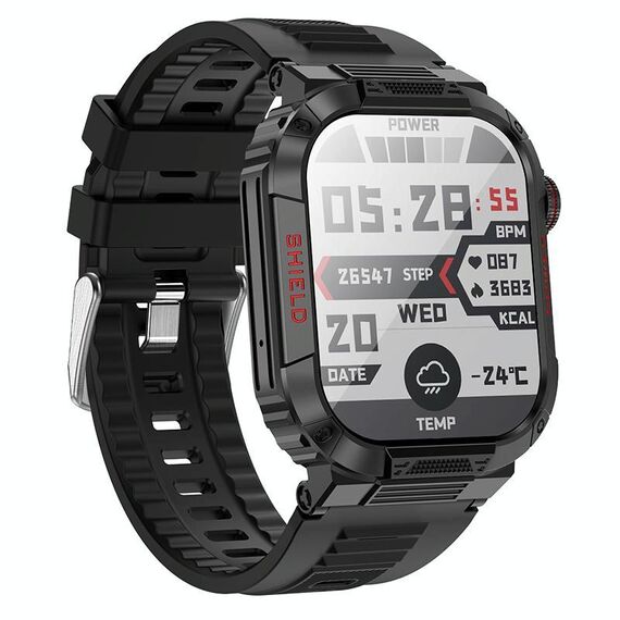 BOROFONE BD9 Smart Sports Watch, schermo da 2,01 pollici, supporto chiamate BT (nero)