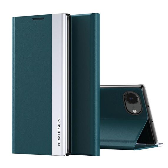 Per iPhone 16e Custodia per telefono in pelle adsorbimento elettrolitico laterale (verde)
