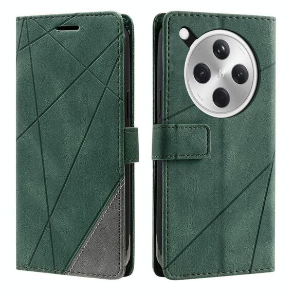 Per OPPO Find X8 Pro 5G Custodia in pelle con cuciture Skin Feel (verde)