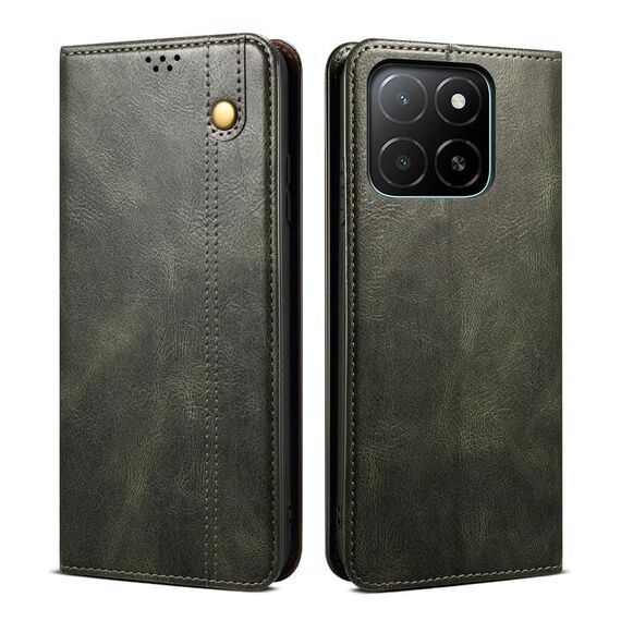 Per Honor X8c 4G Custodia per telefono in pelle con texture Crazy Horse Oil Wax (verde)