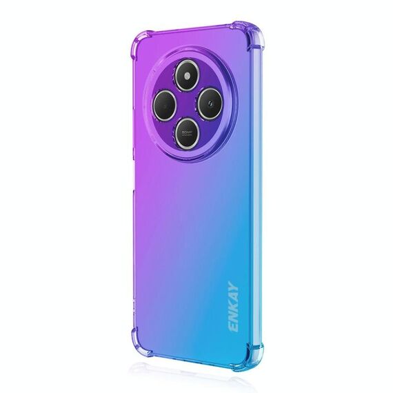 Per Redmi 14C ENKAY Hat-Prince Gradient Airbag TPU Custodia per telefono (viola blu)