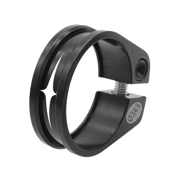 Morsetti reggisella in alluminio con bloccaggio per bicicletta da strada di montagna, raccordi ad anello per morsetto reggisella (34,9 mm, nero)