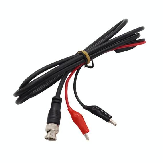 Cavo sonda oscilloscopio BNC maschio a 2 morsetti a coccodrillo Cavo di prova segnale Q9, lunghezza: 1,5 m