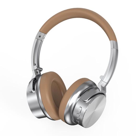 A53 Over-Ear Retro Metal ANC Auricolare Bluetooth con riduzione attiva del rumore (marrone)