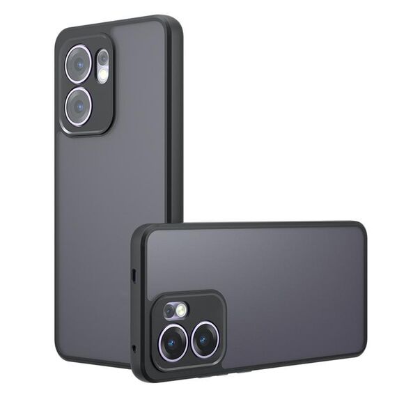 Per OPPO Reno13 F 5G Armor Precise Hole PC Hybrid TPU Custodia per telefono (nero satinato)