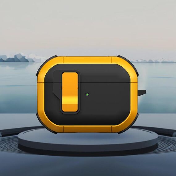 Per AirPods Pro 2 Starship Custodia per auricolari wireless con interruttore magnetico (nero giallo)