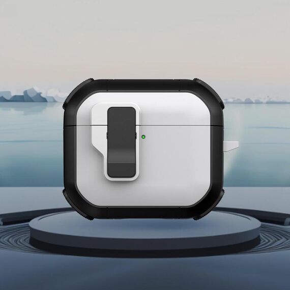 Per AirPods 4 Starship Custodia per auricolari wireless con interruttore magnetico (bianco blu)