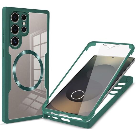 Per Samsung Galaxy S25 Ultra 5G CD Texture MagSafe Custodia per telefono (verde)