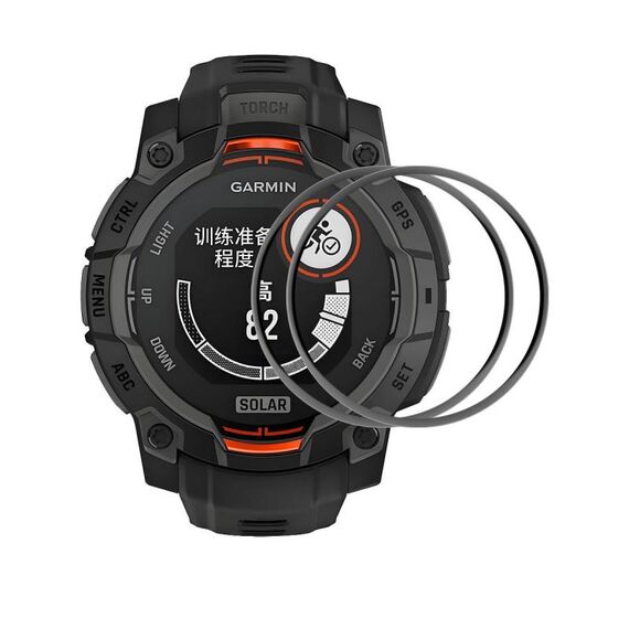 Per Garmin Instinct E 45mm 2 pezzi ENKAY 3D Pellicola protettiva per schermo in PMMA HD con bordo in PC morbido a copertura totale