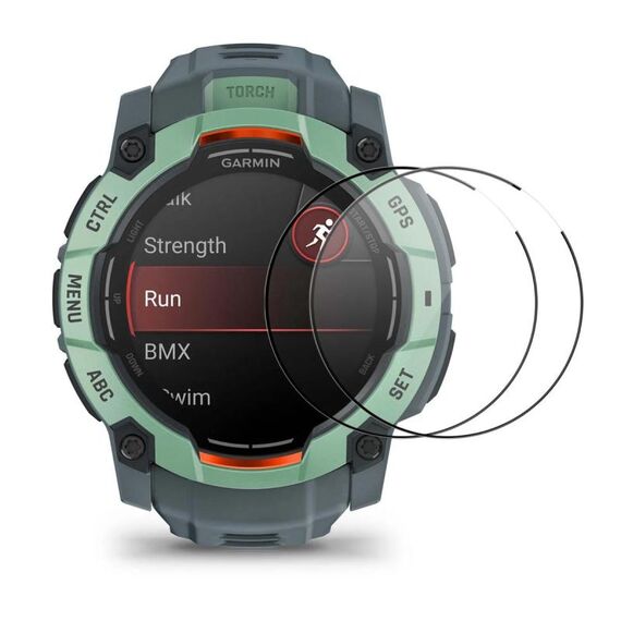 Per Garmin Instinct 3 AMOLED / Solar 50 mm, 2 pezzi ENKAY 3D Pellicola protettiva per schermo in PMMA HD con bordo in PC morbido a copertura totale