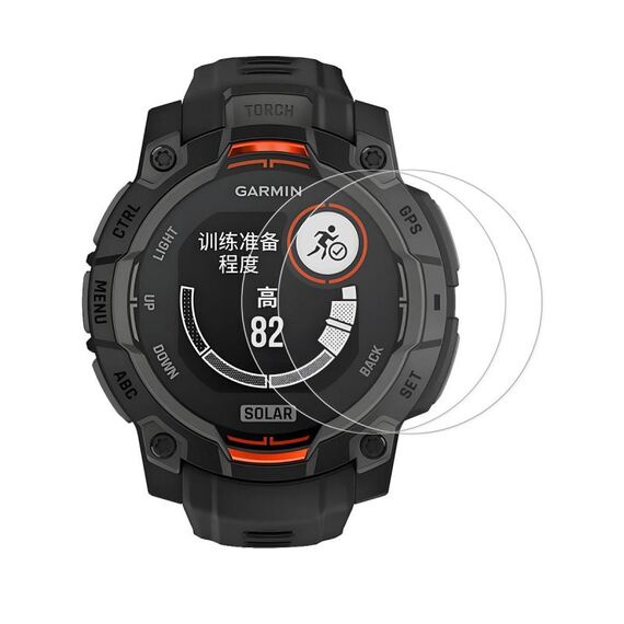 Per Garmin Instinct 3 AMOLED / Solar 45mm 2 pz ENKAY Hat-Prince 0.2mm 9H Pellicola protettiva per schermo in vetro temperato