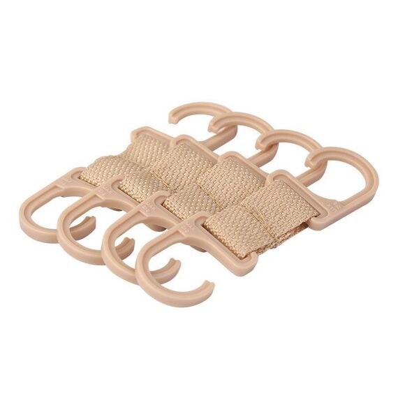 4 pezzi / set ganci per poggiatesta schienale auto nascosti anti-urto ganci organizer per sedili posteriori auto (beige)