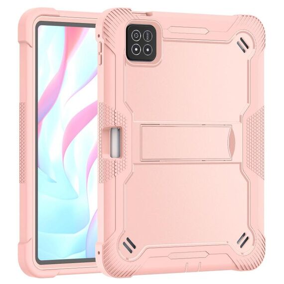 Per Xiaomi Pad 7 / 7 Pro Custodia antiurto in silicone ibrido per PC tablet con supporto (oro rosa)