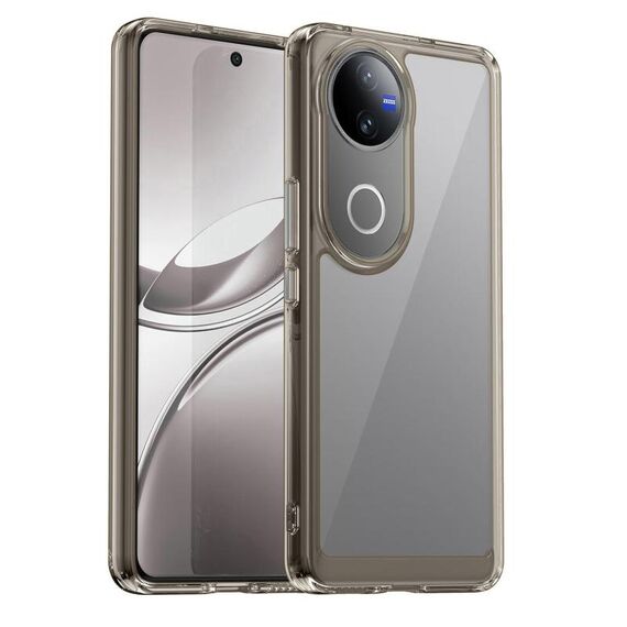 Custodia per telefono in TPU ibrida acrilica serie Colorful per vivo V50 (grigio trasparente)