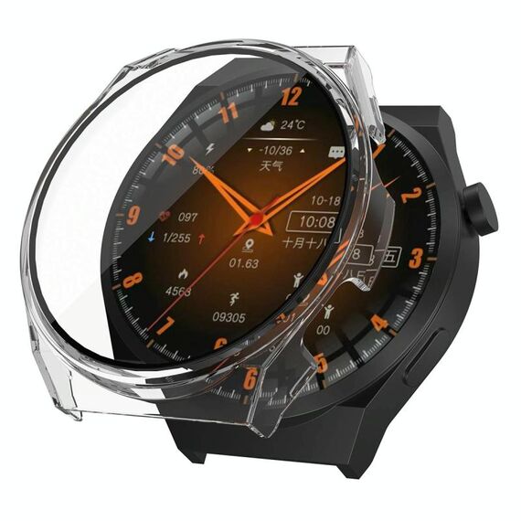 Per Wearfit X5 Pro PC + Custodia protettiva per orologio integrata con pellicola temperata (trasparente)