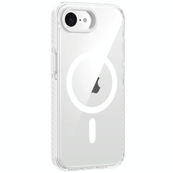 Per iPhone 16e Airbag TPU + TPE + PC Custodia trasparente MagSafe per telefono (bianco)