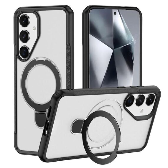 Per Samsung Galaxy S24+ 5G / S25+ 5G Custodia per telefono con supporto magnetico MagSafe Skin Feel (smerigliata)