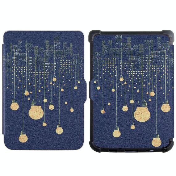 Per Pocketbook B606 628 633 632 627 616 Custodia per tablet intelligente in pelle TPU con verniciatura (Migliaia di luci)