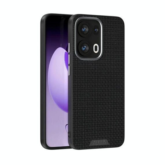 Per OPPO Reno13 Pro Global ABEEL Ruyi modello 6D Micro rilievo custodia in pelle MagSafe (nero)