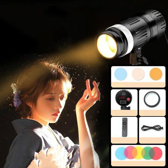 100W 102 LED Spotlight Ritratto Fotografia Luce di riempimento Messa a fuoco regolabile Tripla temperatura di colore, spina USA